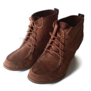 Nautica Y2K Suede Wedge Booties  sz 10